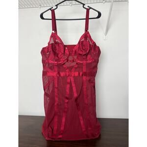 Torrid Red Cut Out Strappy Chemise, Lingerie Size 2 NWT